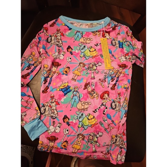 Zippy Paws Other - Bamboo 2 Piece Shirt/ Pants  Pink Blue Toy Story Woody Buzz Alien 5/6 Y